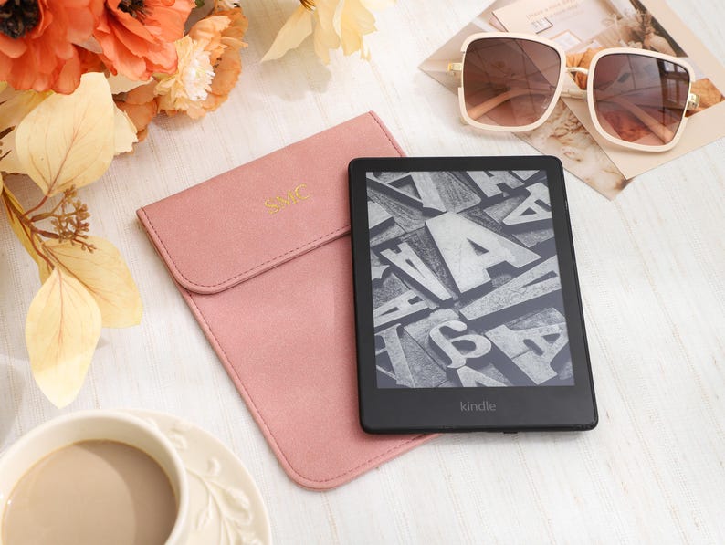 Customized Kindle Paperwhite Case, Kindle Soft Case, Kindle eReader Soft Leather Case Protective Sleeve, Kindle Accessories, Kindle Case 6 image 3
