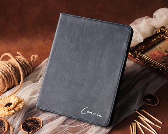 Navy Blue Leather iPad Case for iPad 8/9/10, iPad Air 3/4/5, 2022 iPad Pro Case,iPad 10.2"10.5'' 11" 12.9",iPad Mini 4/5/6/7, iPad Pro 11