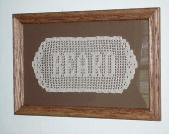 8 LETTERS Hand-crocheted Name Doily