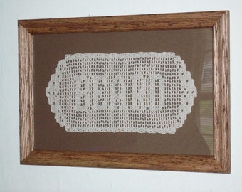 5 LETTERS Hand-crocheted Name Doily