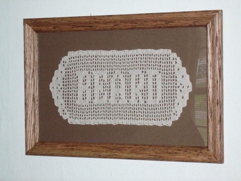 7 LETTERS Hand-crocheted Name Doily image 1