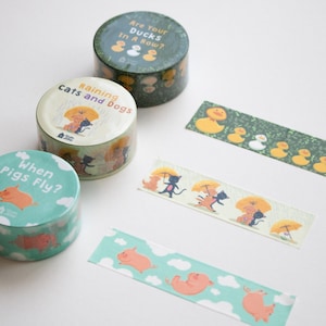 Washi Tape, dekoratives Washi Tape, Scrapbooking Planer Washi Tape, süßes Schreibwaren Washi Tape, Bullet Journal Tape mit Tiermotiven