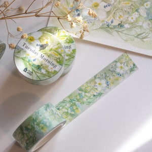 Washi-tape met bloemen | Decoratieve bloementape voor scrapbooking, knutselen | Kleurrijke botanische washitaperol | Bloemenpatroon
