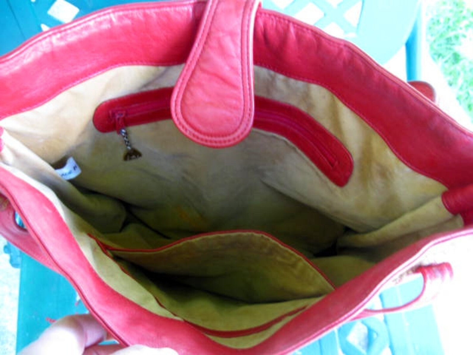 Vintage Straw Pocketbook With Red Leather Trim Shoulder Bag Etsy