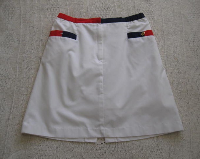 Vintage White Sports Skirt With Attached Shorts Size 14 Etsy