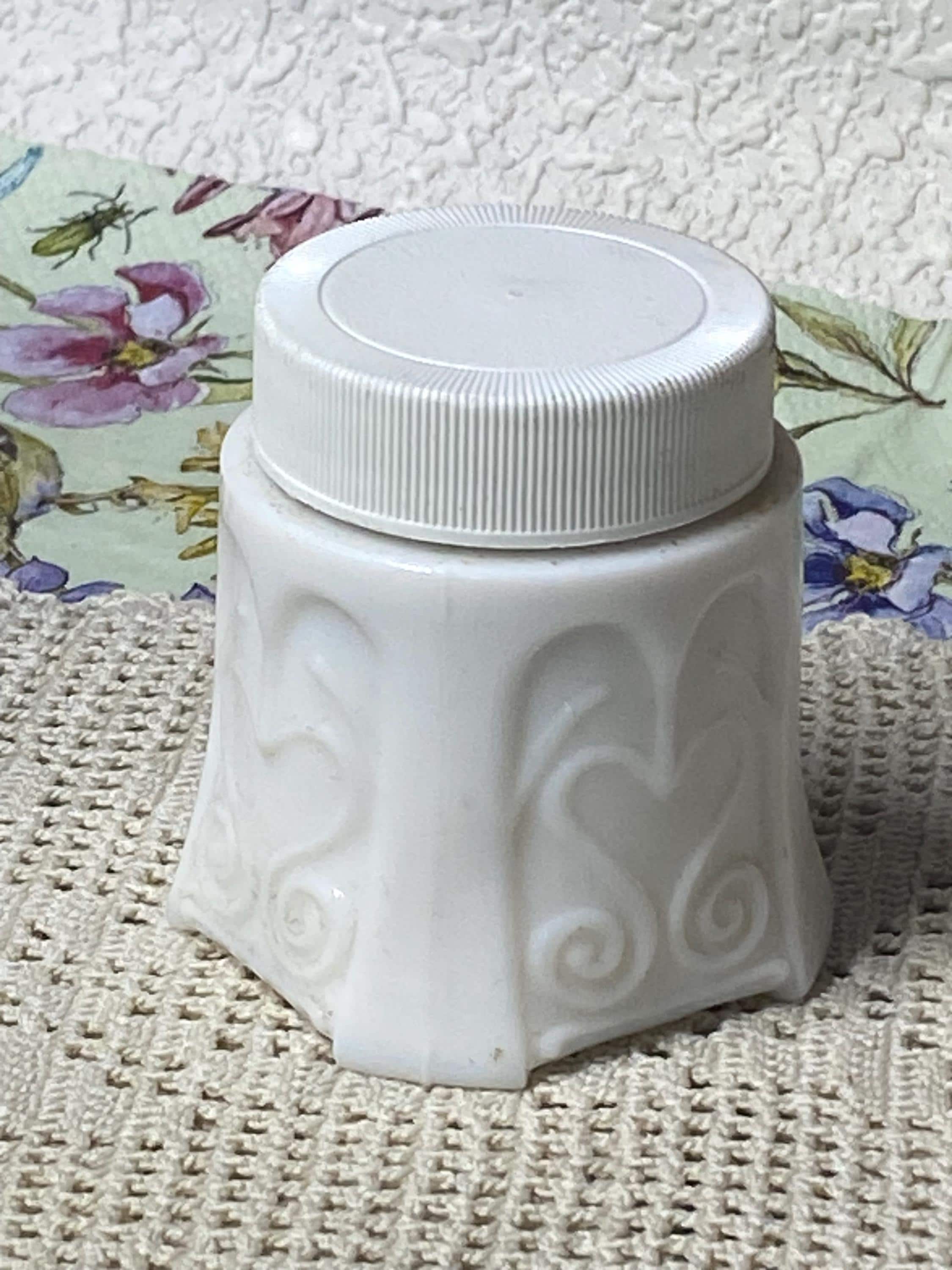 Vintage Milk Glass Product Jars - Etsy