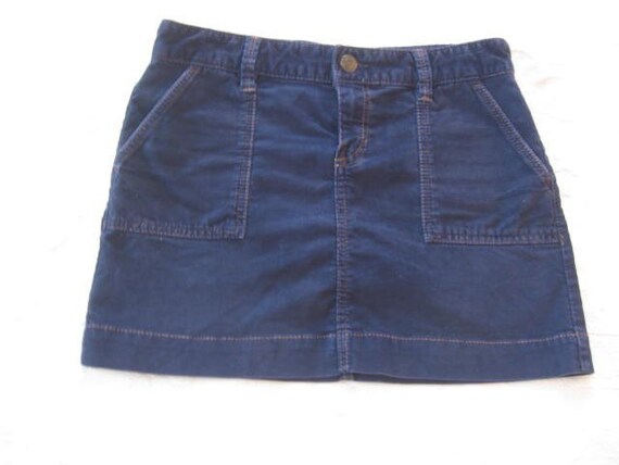 Vintage Blue Corduroy Mini Skirt by Limited Edition Size 4 - Etsy