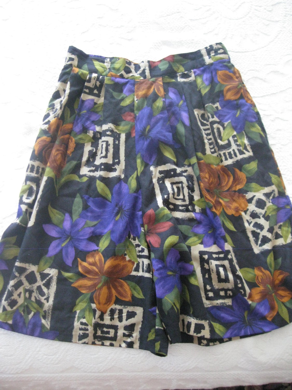 Ladies Shorts Vintage Hawaiian Print Shorts Ladies Retro Etsy