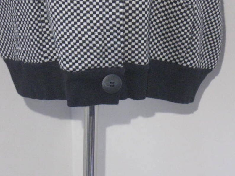 Vintage Vest Black and White Long Vest by Matterna Size X Etsy