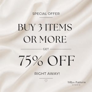 Buy 3 items or more and get 75% right away!