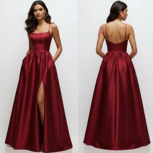 PDF Digital sewing pattern. Maxi dress pattern. Easy beginner pattern 12 sizes: US 00-20, EU 30-52. Step by step easy sewing instructions. Sewing tutorial. Evening gown with slit digital pattern.