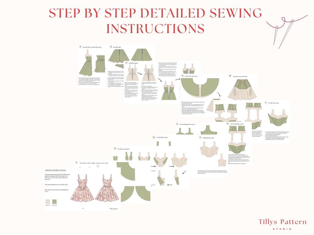 Corset Mini Dress Sewing Pattern: Sweetheart Neckline, Hourglass Fit (US  00-22) (PDF Pattern) - Etsy