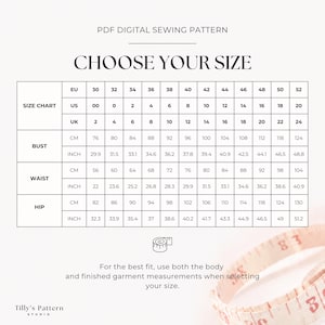 Body size chart