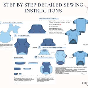 Dog  sweatshirt step by step sewing instructions. Sewing tutorial.