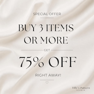 Buy 3 items or more and get 75% right away!