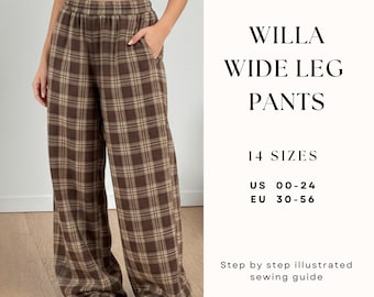 Wide Leg Pants Sewing Pattern| Cozy Pants with Pockets| Pajama Pants| Lounge Wear Pants| Loose Fit Pants| Sewing tutorial| Beginner Friendly