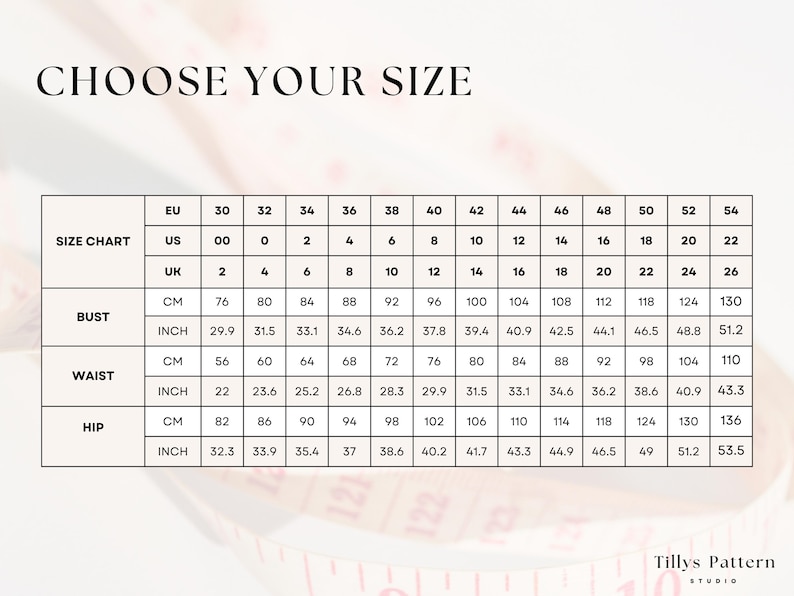 Choose you size