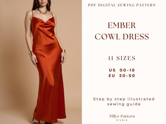 Cowl Neck Dress Sewing Pattern| Backless Slip Dress Pattern| Back Tie Dress| Prom Dress Pattern| Wedding Dress Pattern| US 00-18 - Etsy Cowl Neck Dress Sewing Pattern| Backless Slip Dress Pattern| Back Tie Dress| Prom Dress Pattern| Wedding Dress Pattern| US 00-18 - Etsy