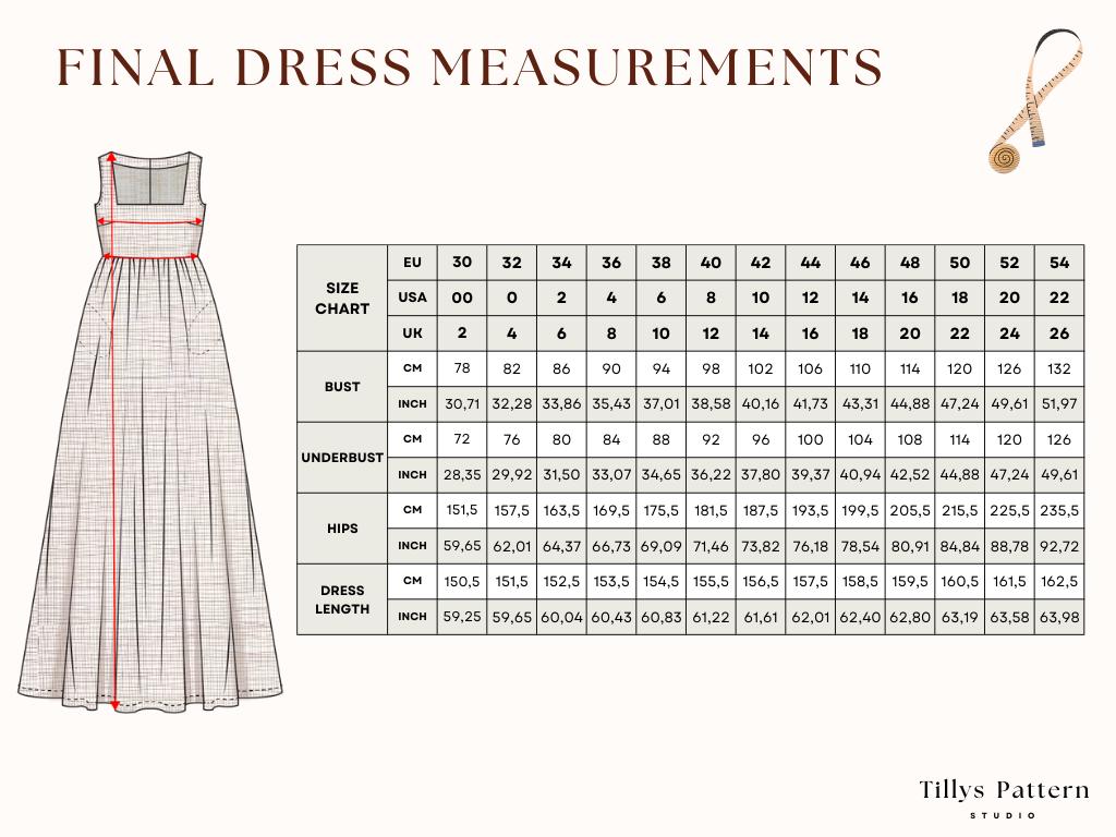 Linen Dress Sewing Pattern| Square Neck Dress Pattern| Maxi Dress Pattern|  Cottagecore Dress| Plus Size Dress Pattern| US 0-20| Easy Pattern - Etsy