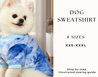 Dog Sweater Sewing Pattern| XXS-XXXL Big or Small Dogs| Dog fleece pattern|Pet Pattern| Dog clothes pattern| Sewing pattern for dog