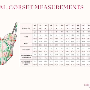 Final garment measurements