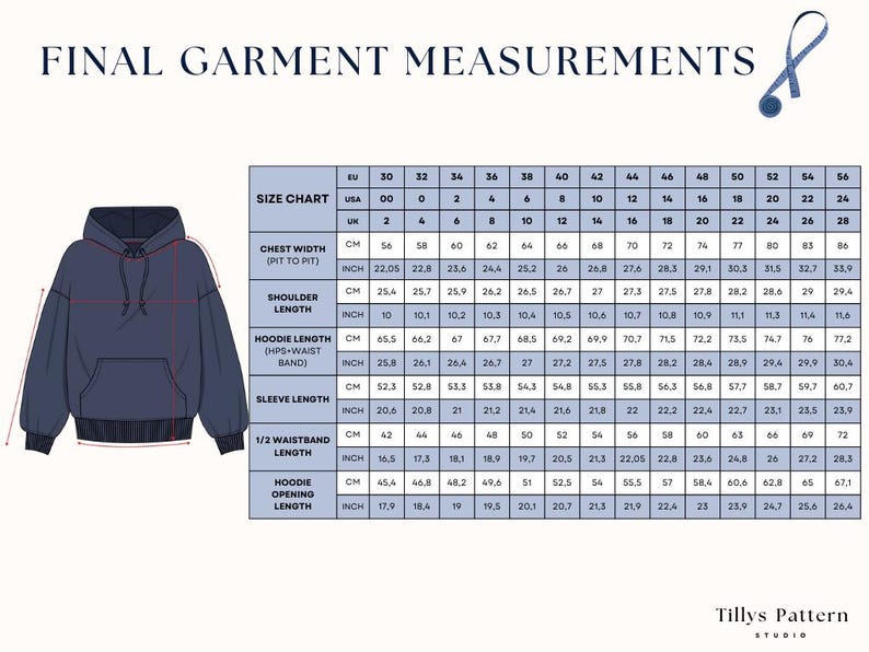 Final Ariana oversized hoodie measurements