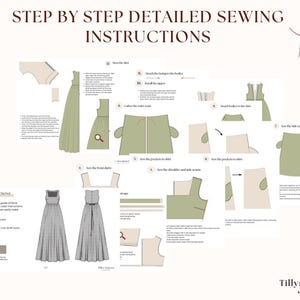 Maxi cotton dress step by step sewing instructions. Sewing tutorial.