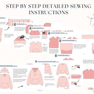 Ariana oversized hoodie step by step sewing instructions. Sewing tutorial.