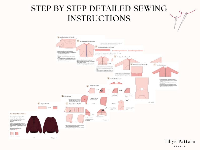 Oversized Zip Up Hoodie Sewing Pattern| Women Hoodie Pattern| Zipper Jacket Pattern| Loungewear Pattern| Zipper Hoodie| Sewing tutorial

Oversized Hoodie step by step sewing instructions. Sewing tutorial.