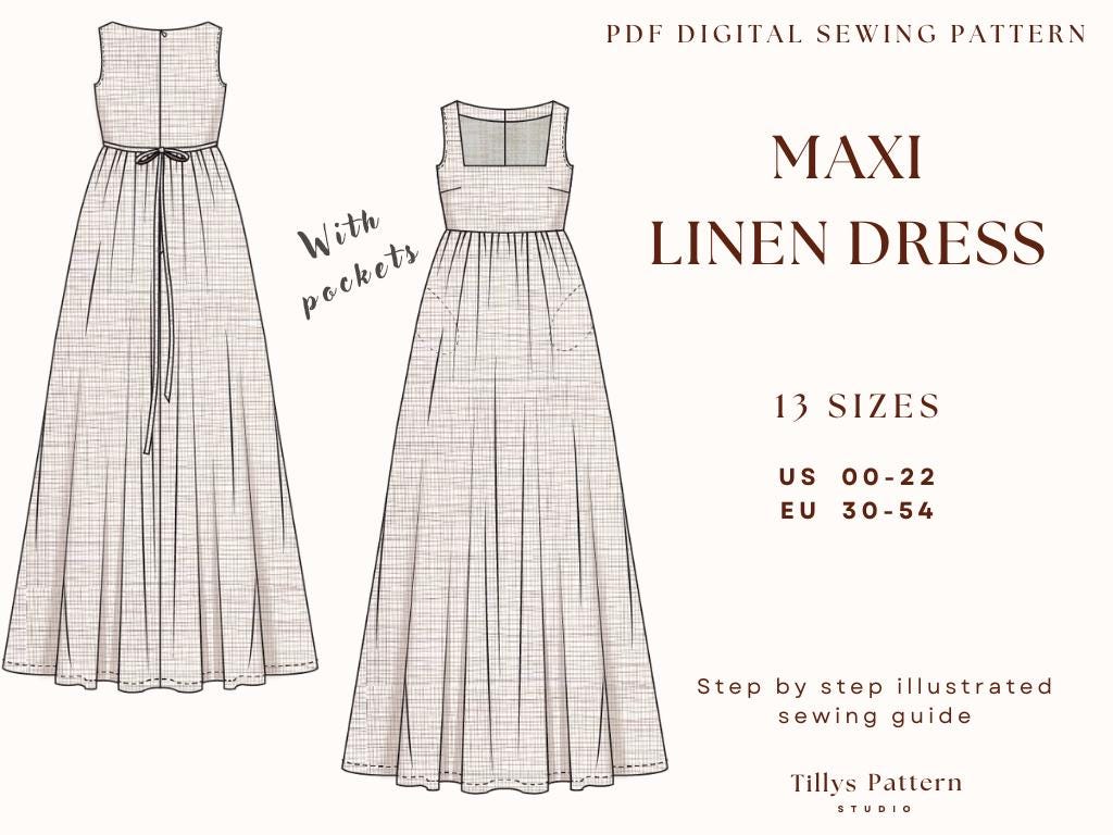 knee length dresses for ladies Merchant & Mills, The Box Box Top or Dress PDF Pattern main image 0