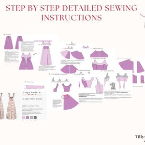 Celine dress step by step sewing instructions. Sewing tutorial.