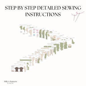 Step by step easy sewing instructions. Sewing tutorial. Step-by-step illustrated sewing tutorial.