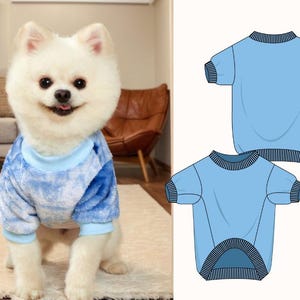 PDF Digital sewing pattern. Dog tank top pattern. 8 sizes: xxs - xxxl .Step by step easy sewing instructions. Layered sizes