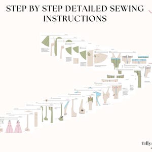 Step by step easy sewing instructions. Sewing tutorial. Step-by-step illustrated sewing tutorial.