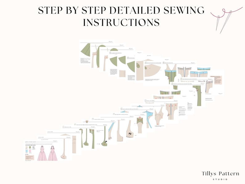 Step by step easy sewing instructions. Sewing tutorial. Step-by-step illustrated sewing tutorial.