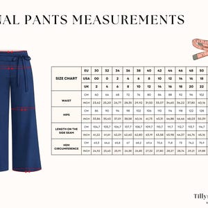 Low Waist Wide Leg Pants Sewing Pattern| Yoke Pants With Waist Tie ...