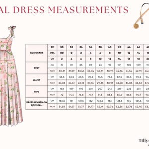 Final dress measurements