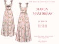 Evening Corset Dress Sewing Pattern| Slit Dress Pattern| Scoop Neck Dress| Wedding Dress| Bow Dress Pattern| Plus Size Sewing Pattern
