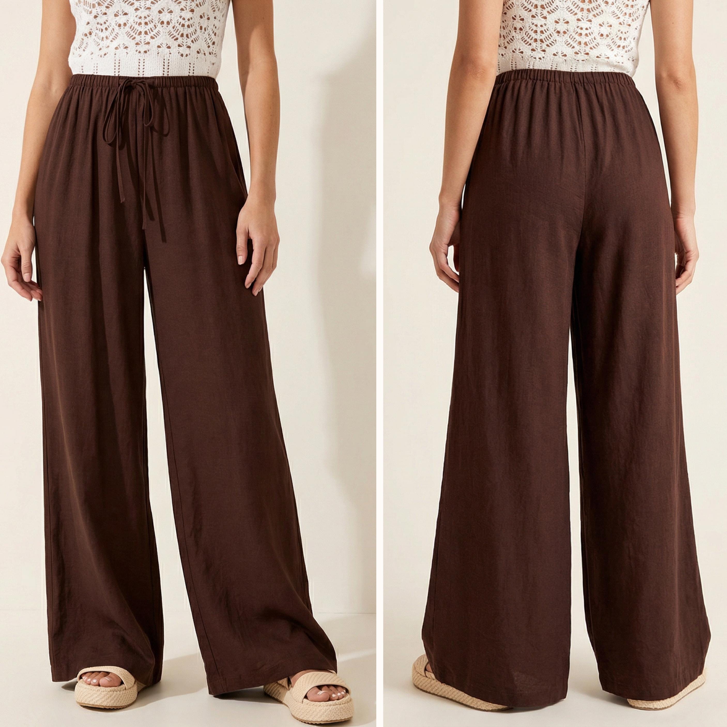 High Waist Wide Leg Pants Sewing Pattern| Easy Women Pants Pattern ...