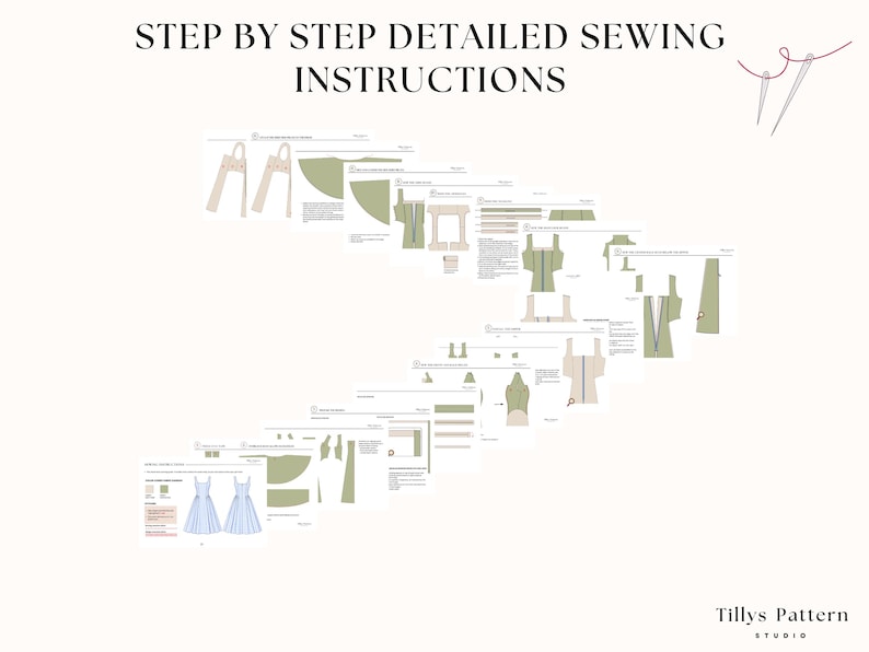 Step by step easy sewing instructions. Sewing tutorial. Step-by-step illustrated sewing tutorial.