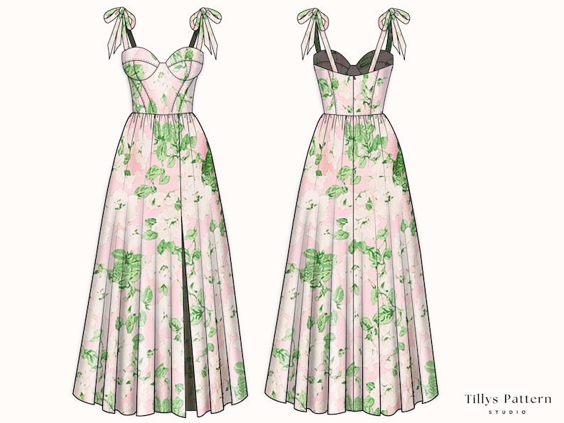 PDF Digital sewing pattern. Corset dress pattern. Easy beginner pattern 12 sizes: US 00-20, EU 30-52. Step by step easy sewing instructions.
Evening Bustier Dress Sewing Pattern| Slit Dress Pattern| Corset Dress Pattern|  Wedding Dress| Plus Size Sewing Pattern| US 00-20