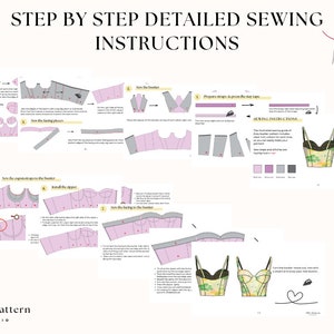 Zoey bustier step by step sewing instructions.