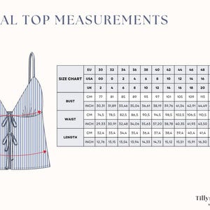 Final garment measurements