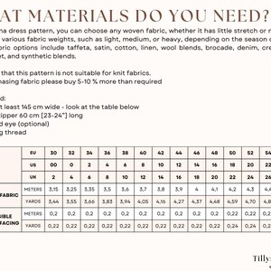 List of need materials for Leona maxi dress
