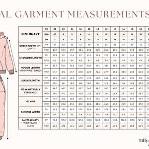 Final hoodie and joggers measurements.