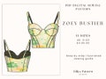 Bustier sewing pattern|Corset pattern|PDF Digital Sewing Pattern|11 sizes US 0-20|Plus size corset|Bodice pattern| Corset Top Pattern