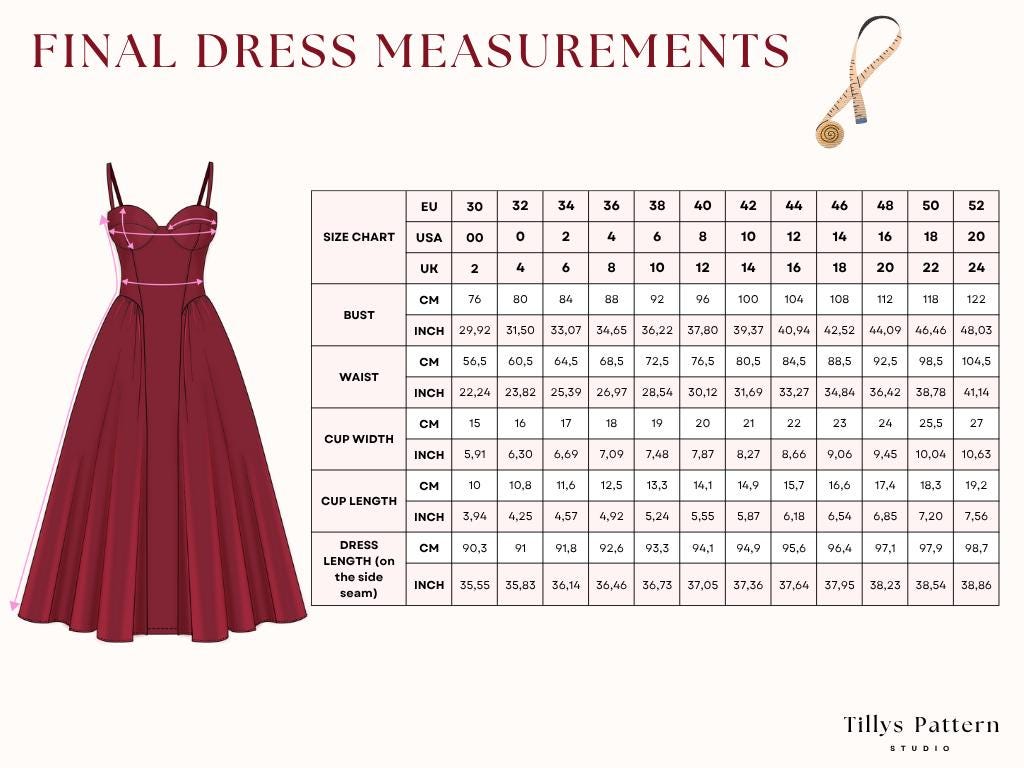 midi dress size chart Midi Dress Size Chart  Mouri