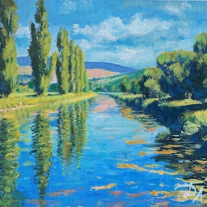 Impressionistische Stil Landschaft, Ölgemälde, originale Gemälde, handgemacht