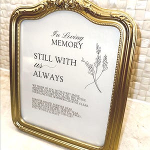 In Loving Memory – Still With Us Always • Printable Remembrance Table Decor • 8x10 PDF & PNG • Memorial Wedding Poem • Instant Download