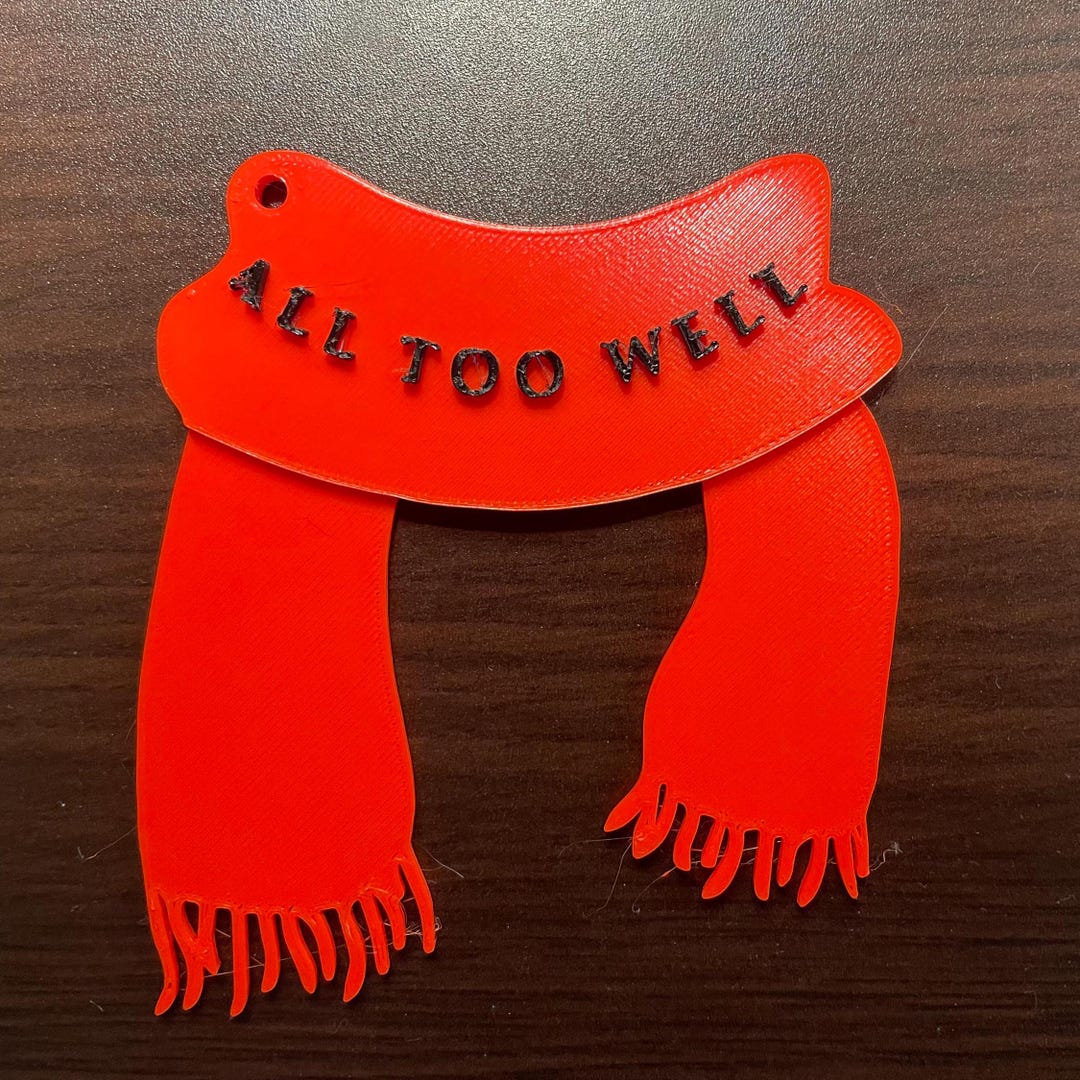 Taylor Swift Repeat Pattern All Too Well Red Scarf | 3D Printed Taylor Swift Ornament - Etsy